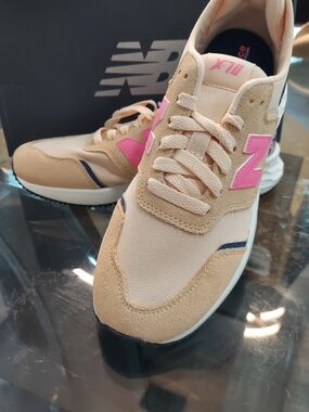 New Balance Women's Beige and Pink Sneakers - Comfortable Everyday Shoe
